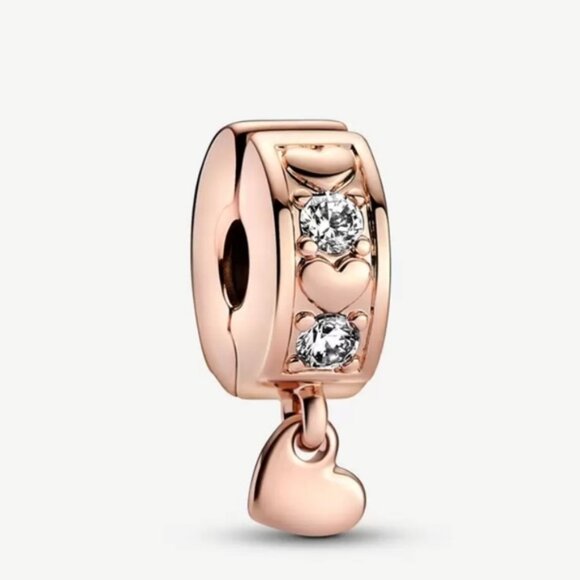 Pandora Infinite Hearts Sparkling Dangling Clip Charm